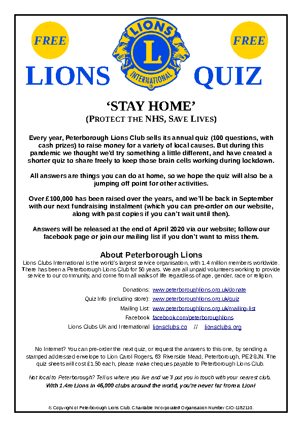 How did you do with our Stay Home Quiz?